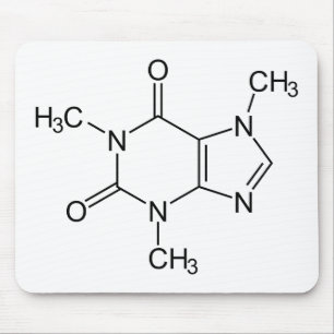Cafeïne Molecuul Chemie Koffie Atomen Muismat
