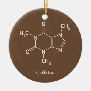 Cafeïne Molecuul Chemie Koffieliefhebbers Keramisch Ornament