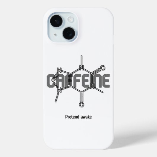 Cafeïne Molecuul iPhone Hoesje (Achterkant)