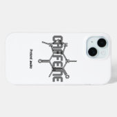 Cafeïne Molecuul iPhone Hoesje (Achterkant (horizontaal))