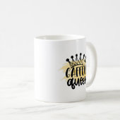 Caféine Mug café Queen - Drôle cadeau pour elle (Devant droit)