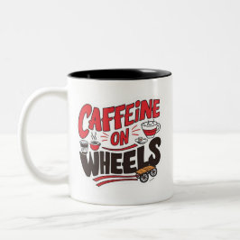Cafeïne op wielen Mok Funny Coffee Truck Ceramic