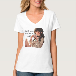 Cafeïne over carriere: het ochtendmantra-T-shirt T-shirt