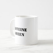 Caféine Queen - Drôle café Mug (Devant gauche)