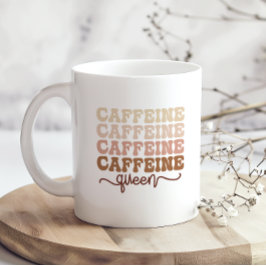 Cafeïne Queen I Love Coffee Quote Grappig Gelukkig Koffiemok