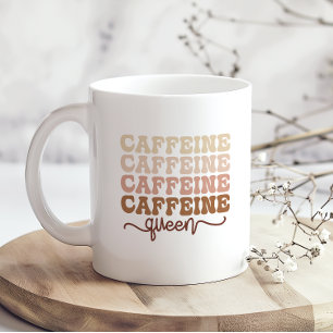 Cafeïne Queen I Love Coffee Quote Grappig Gelukkig Koffiemok