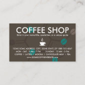 cafeïnebonenmolecule klantenkaartje (Achterkant)