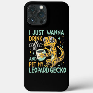 Cafeïnegezelschap: Leopard Gecko Coffee Bliss iPhone 13 Pro Max Hoesje