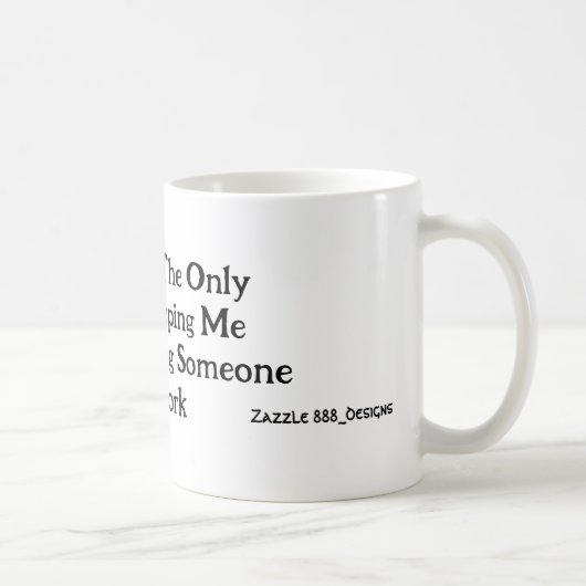 cafeïnehoudend sarcasme koffiemok (Rechts)