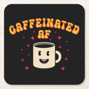 cafeïnehoudende AF Vierkante Kartonnen Onderzetter
