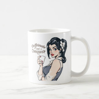 Cafeïnehoudende en Conquor Glamoureuze Retro Koffiemok