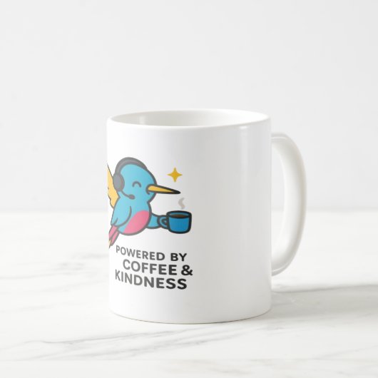 Cafeïnehoudende Hummingbird Support Pro Mok (Voorkant rechts)