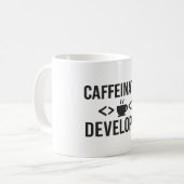 Cafeïnehoudende ontwikkelaar – Coding Coffee Desig Koffiemok (Voorkant links)