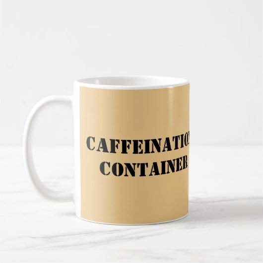 cafeïnehoudende verpakking koffiemok (Links)