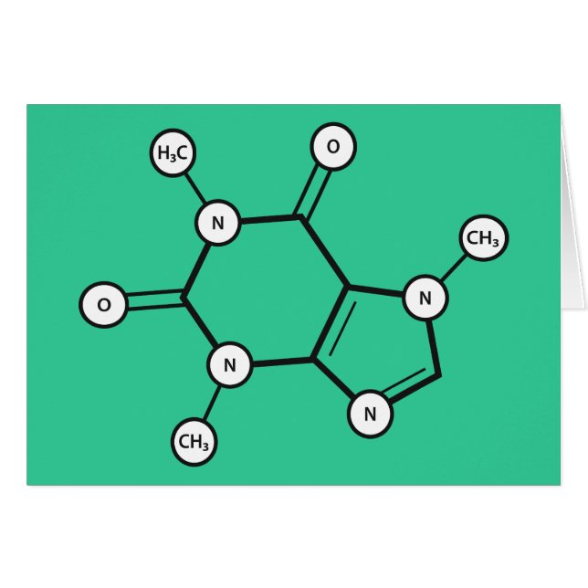 cafeïnemolecule (Voorkant Horizontaal)
