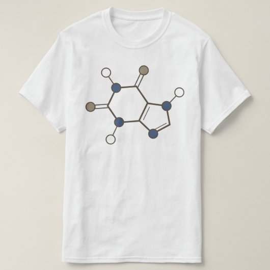 cafeïnemolecule t-shirt (Design voorkant)