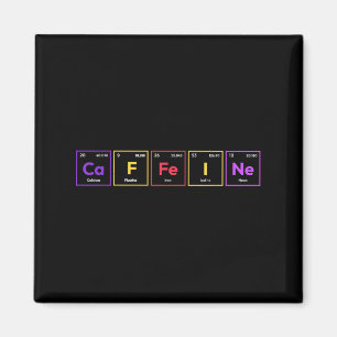 Cafeïnemolecuul Koffie Chemische Formule Chemie Magneet