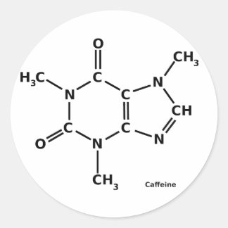 Cafeïnemolecuul Sticker