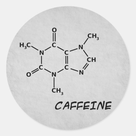 Cafeïnemolecuul Sticker (Voorkant)