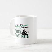 Cafeïnezuur en procrastinaat koffiemok (Voorkant links)