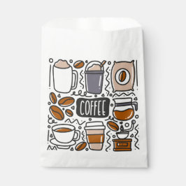 Caféparty geschenkentas, cafe latte espresso bedankzakje