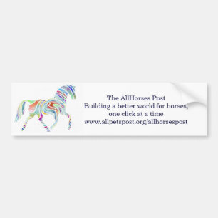 cafepresslogo, De AllHorses Post Een weddenschap o Bumpersticker