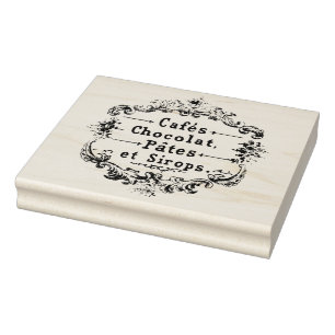 Cafes Chocolat Pates Sirops  Franse stempel