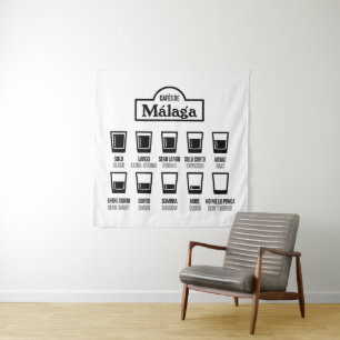 Cafes de Malaga Wandkleed