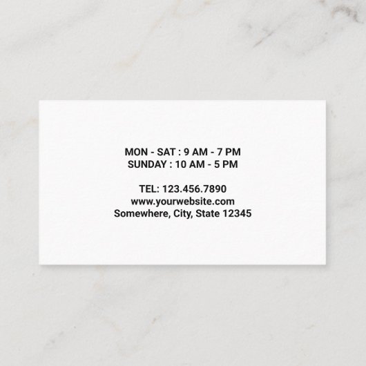 Cafés minimalistes Cartes de fidélité Café (Dos)