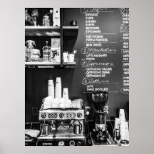 Caféscene met espressoapparaat