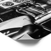 Cafésfeer met espressomachine poster (Hoek)