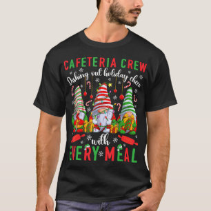 Cafetaria Crew Kerstmis Lunch Lady Squad Xmas Par T-shirt