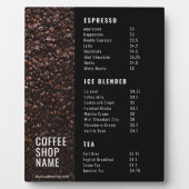 Cafeteria Logo Copper Black Chalkboard - Prijslijs Fotoplaat (Voorkant)