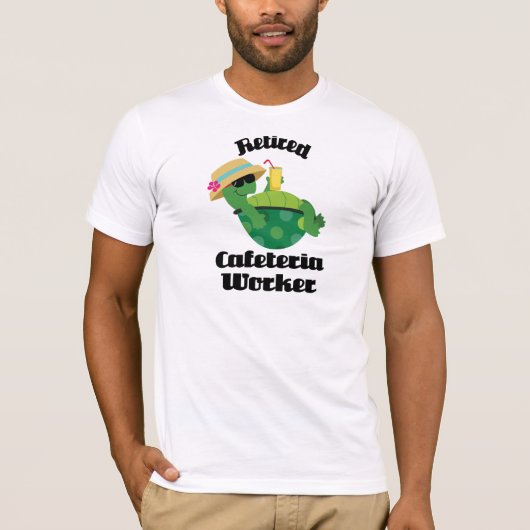 Cafeteria Worker (schildpad) in ruste T-shirt (Voorkant)
