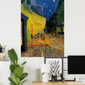 Caféterras bij Nacht Poster (Thuiskantoor)