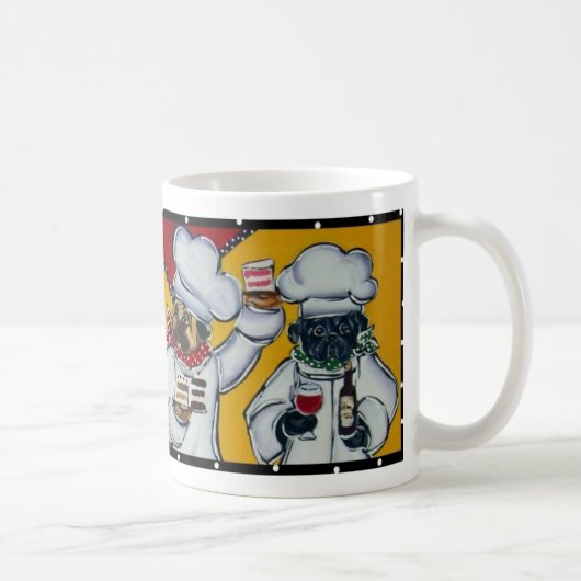 Cafetier Chef Tasse de Pug (Droite)
