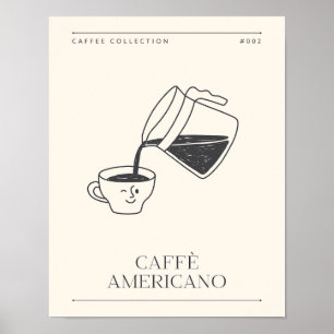 Caffe Americano Keuken Poster