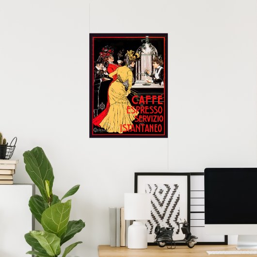 Caffe Espresso Servizio Istantaneo Poster (Thuiskantoor)