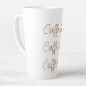 Caffè latte | Eenvoudige stijlvolle schrijftypogra Latte Mok (Linkerhoek)