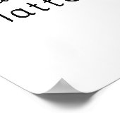 Caffè latte - minimalistic typography poster (Coin)