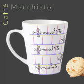 Caffè macchiato on Rainbow Grid Latte Mok