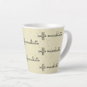 Caffè macchiato, op antiek mok voor het kijken van (Rechterhoek)