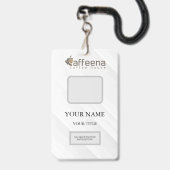 Caffeena-badge Badge (Achterkant met lanyard)