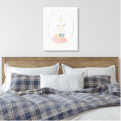 Caffeinaire Cutie | Brew Unicorn Canvas Afdruk (Insitu (Slaapkamer))