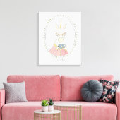 Caffeinaire Cutie | Brew Unicorn Canvas Afdruk (Insitu (Woonkamer))