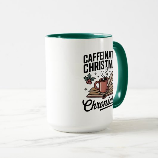 Caffeinated Christmas Chronicles Mug Holiday Fun (Devant droit)