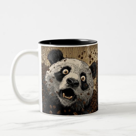 Caffeinated Panda Tweekleurige Koffiemok (Links)