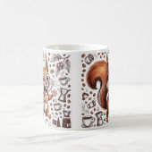 Caffeinated Squirrel | Funny Coffee Lover Animal Koffiemok (Center)