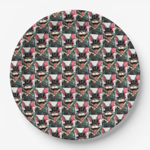 Caffeinated Top Hat Konijn Magische Samenleving Papieren Bordje