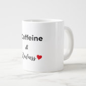 Caffeine and kindness coffee lover extra grote beker (Voorkant rechts)